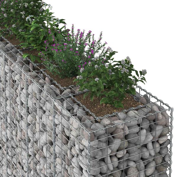 vidaXL &Alpha;&nu;&alpha;&sigma;&eta;&kappa;&omega;&mu;έ&nu;&omicron; &kappa;&rho;&epsilon;&beta;ά&tau;&iota; gabion 3 pcs &Alpha;&sigma;&eta;&mu;ί 250 x 50 x 150 &epsilon;&kappa;