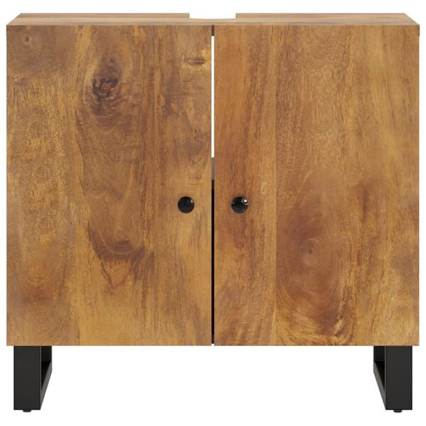 vidaXL Έπιπλο Νιπτήρα 62 x 33 x 58 εκ. Μασίφ Ξύλο Μάνγκο & Επεξ. Ξύλο