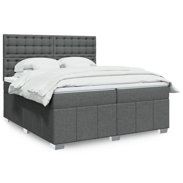 vidaXL &Kappa;&rho;&epsilon;&beta;ά&tau;&iota; Boxspring &mu;&epsilon; &Sigma;&tau;&rho;ώ&mu;&alpha; &Sigma;&kappa;&omicron;ύ&rho;&omicron; &Gamma;&kappa;&rho;&iota; 200x200 &epsilon;&kappa;. &Upsilon;&phi;&alpha;&sigma;&mu;ά&tau;&iota;&nu;&omicron;
