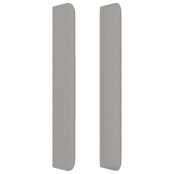 vidaXL Κεφαλάρι με Πτερύγια Ανοιχτό Γκρι 83x16x118/128 εκ. Υφασμάτινο