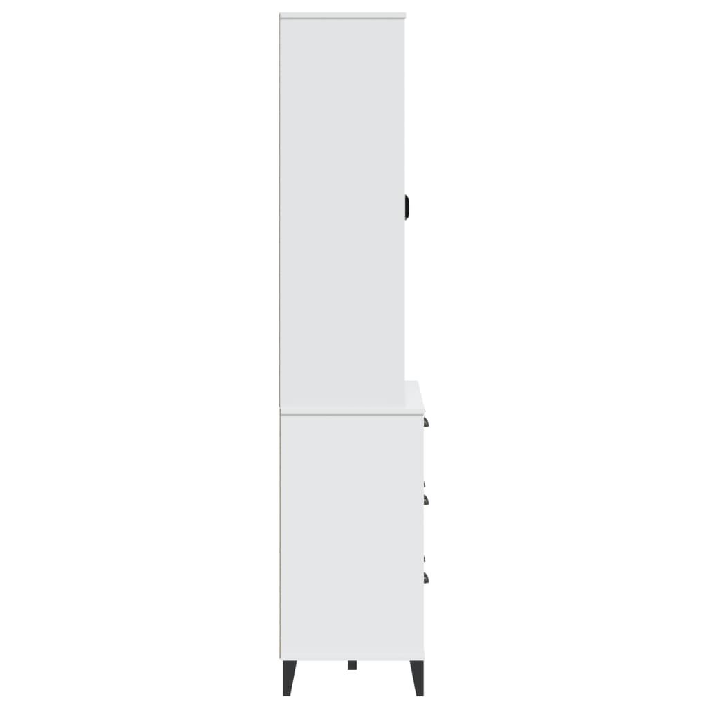 vidaXL Ντουλάπι Ψηλό VIKEN Λευκός 80x40x190 εκ. από Μασίφ Ξύλο Πεύκου