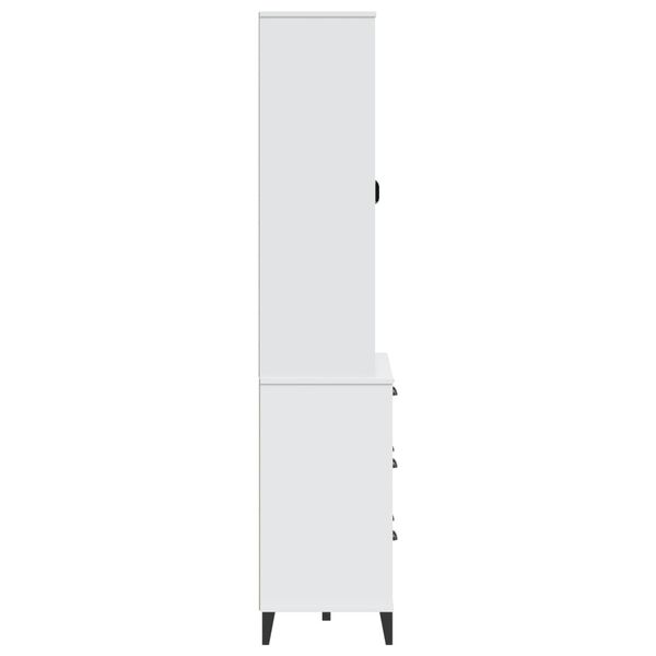 vidaXL Ντουλάπι Ψηλό VIKEN Λευκός 80x40x190 εκ. από Μασίφ Ξύλο Πεύκου