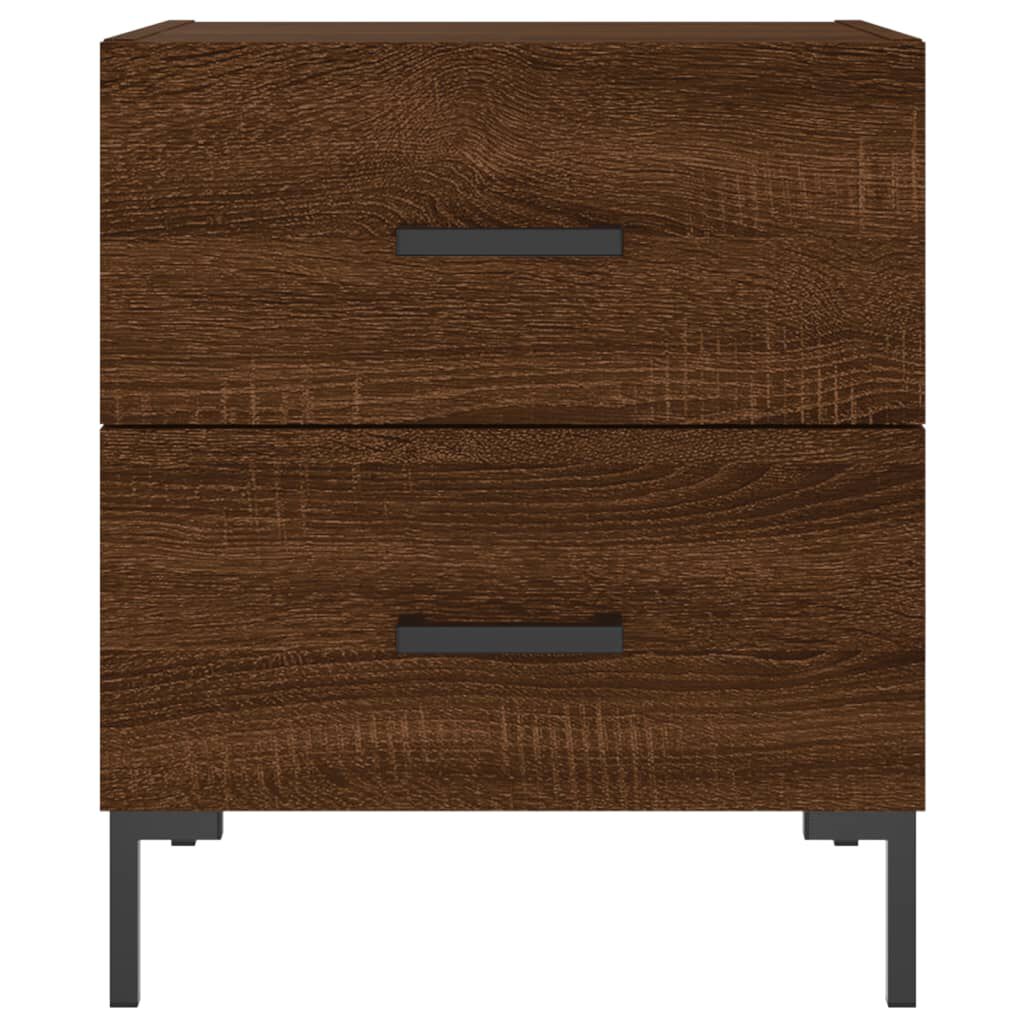 vidaXL Κομοδίνα 2 τεμ. Καφέ Δρυς 40 x 35 x 47,5 εκ. από Επεξεργ. Ξύλο