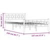 vidaXL Πλαίσιο Κρεβατιού Λευκό 140 x 200 εκ. Μεταλλικό