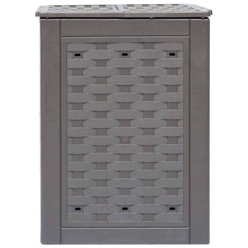 vidaXL Κομποστοποιητής Κήπου Καφέ 60x60x83 εκ. 300 L Πλαστικό Ρατάν