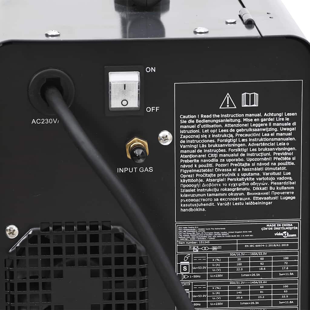 vidaXL Μηχάνημα Συγκόλλησης MIG / MMA / Ανύψωση TIG 200 A