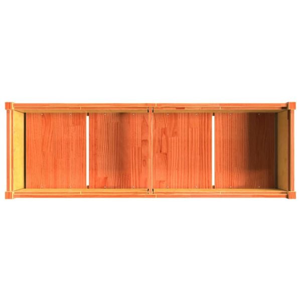 vidaXL Ζαρντινιέρα Καφέ Κεριού 150 x 50 x 70 εκ. από Μασίφ Ξύλο Πεύκου