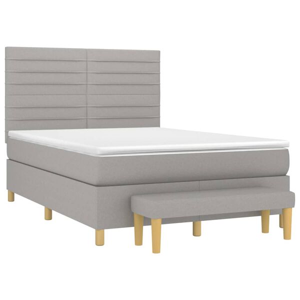vidaXL &Kappa;&rho;&epsilon;&beta;ά&tau;&iota; Boxspring &mu;&epsilon; &Sigma;&tau;&rho;ώ&mu;&alpha; &Alpha;&nu;&omicron;&iota;&chi;&tau;ό &Gamma;&kappa;&rho;&iota; 140x190 &epsilon;&kappa;. &Upsilon;&phi;&alpha;&sigma;&mu;ά&tau;&iota;&nu;&omicron;