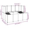 vidaXL Κλουβί Μικρών Ζώων Διαφανές 143x107x93 εκ Πολυπροπυλένιο&Ατσάλι