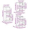 vidaXL Σετ Επίπλων Μπάνιου VIGO 5 pcs καφέ μελί 37 x 34 x 110 εκ