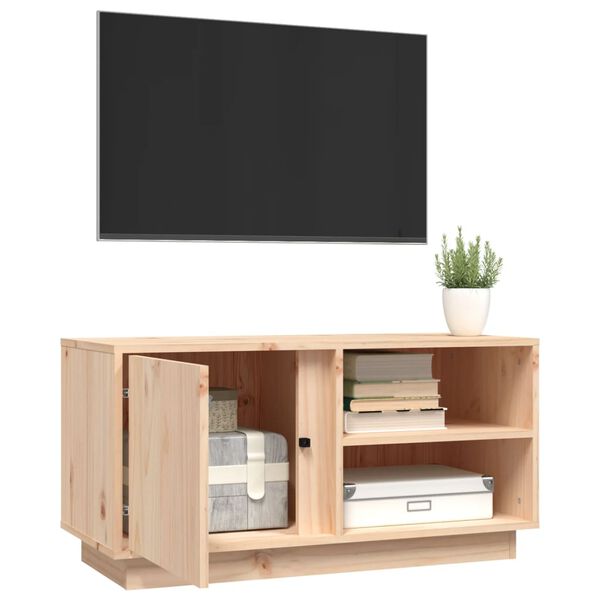 vidaXL Έπιπλο Τηλεόρασης 80 x 35 x 40,5 εκ. από Μασίφ Ξύλο Πεύκου