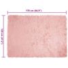 vidaXL Ψεύτικο Δέρμα Προβάτου Χαλί Ροζ 120 x 170 cm Πολυεστέρας