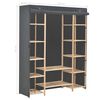 vidaXL Ντουλάπα Γκρι 135 x 40 x 170 εκ. Υφασμάτινη