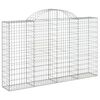 vidaXL Συρματοκιβώτια Τοξωτά 11 τεμ. 200x30x120/140 εκ. Γαλβαν. Ατσάλι