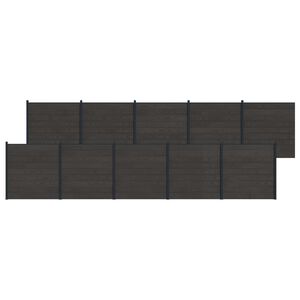 vidaXL &Sigma;&epsilon;&tau; &Phi;&rho;ά&chi;&tau;&eta; 10 pcs 1737 x 186 &epsilon;&kappa;. WPC &kappa;&alpha;&iota; &Alpha;&lambda;&omicron;&upsilon;&mu;ί&nu;&iota;&omicron; &Mu;&alpha;ύ&rho;&omicron;