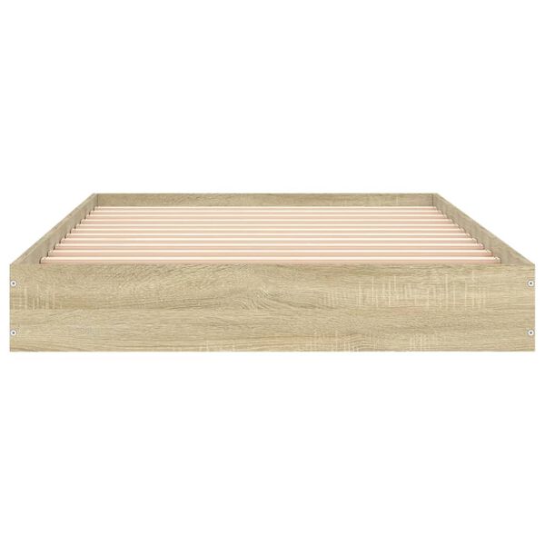 vidaXL Πλαίσιο Κρεβ. Χωρ. Στρώμα Sonoma Δρυς 90 x 190 εκ. Επεξ. Ξύλο