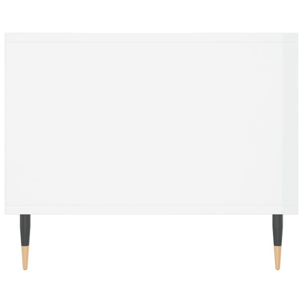 vidaXL Τραπεζάκι Σαλονιού Γυαλ. Λευκό 102x50x40 εκ. Επεξεργ. Ξύλο