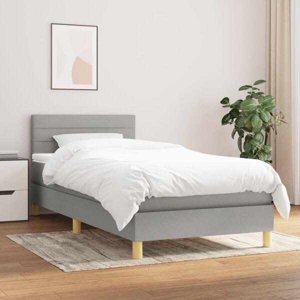 vidaXL &Kappa;&rho;&epsilon;&beta;ά&tau;&iota; Boxspring &mu;&epsilon; &Sigma;&tau;&rho;ώ&mu;&alpha; &Alpha;&nu;&omicron;&iota;&chi;&tau;ό &Gamma;&kappa;&rho;&iota; 90x200 &epsilon;&kappa;. &Upsilon;&phi;&alpha;&sigma;&mu;ά&tau;&iota;&nu;&omicron;