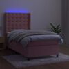vidaXL &Kappa;&rho;&epsilon;&beta;ά&tau;&iota; Boxspring &mu;&epsilon; &Sigma;&tau;&rho;ώ&mu;&alpha; & LED &Rho;&omicron;&zeta; 100x200 &epsilon;&kappa;. &Beta;&epsilon;&lambda;&omicron;ύ&delta;&iota;&nu;&omicron;