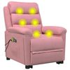 vidaXL Πολυθρόνα Μασάζ με Ανύψωση Ροζ Βελούδινη
