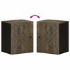 vidaXL Επίτοιχο ντουλάπι μπάνιου Μαύρο 38x33x48 cm Μάνγκο μασίφ ξύλο