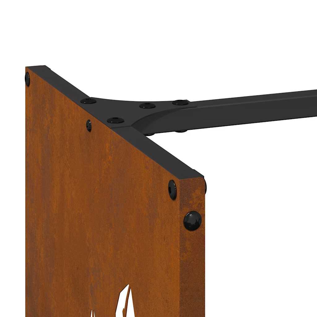 Ράφι για καυσόξυλα vidaXL 40x30x80 cm Ατσάλι σκληρυθέν στον αέρα