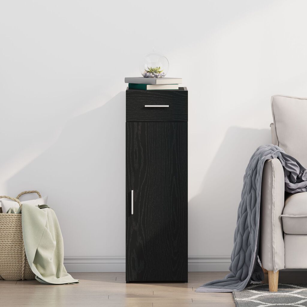 vidaXL Μπουφές Μαύρης Δρυός 30x42,5x93 εκ. Κατασκευασμένο από Ξύλο