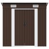 vidaXL Αποθήκη Κήπου Καφέ 194 x 121 x 181 εκ. Ατσάλινη