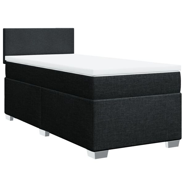 vidaXL &Kappa;&rho;&epsilon;&beta;ά&tau;&iota; Boxspring &mu;&epsilon; &Sigma;&tau;&rho;ώ&mu;&alpha; &Mu;&alpha;ύ&rho;&omicron; 80 x 200 &epsilon;&kappa;. &Upsilon;&phi;&alpha;&sigma;&mu;ά&tau;&iota;&nu;&omicron;