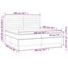 vidaXL &Kappa;&rho;&epsilon;&beta;ά&tau;&iota; Boxspring &mu;&epsilon; &Sigma;&tau;&rho;ώ&mu;&alpha; &Mu;&alpha;ύ&rho;&omicron; 200x200 &epsilon;&kappa;. &Upsilon;&phi;&alpha;&sigma;&mu;ά&tau;&iota;&nu;&omicron;