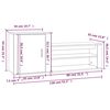 vidaXL Παπουτσοθήκη Καφέ Δρυς 130x35x54 εκ. από Επεξεργασμένο Ξύλο