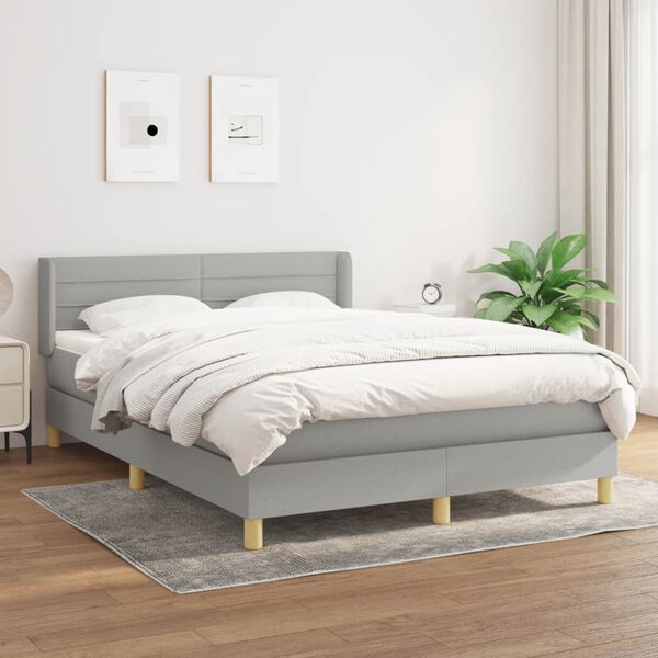 vidaXL &Kappa;&rho;&epsilon;&beta;ά&tau;&iota; Boxspring &mu;&epsilon; &Sigma;&tau;&rho;ώ&mu;&alpha; &Alpha;&nu;&omicron;&iota;&chi;&tau;ό &Gamma;&kappa;&rho;&iota; 140x190 &epsilon;&kappa;. &Upsilon;&phi;&alpha;&sigma;&mu;ά&tau;&iota;&nu;&omicron;