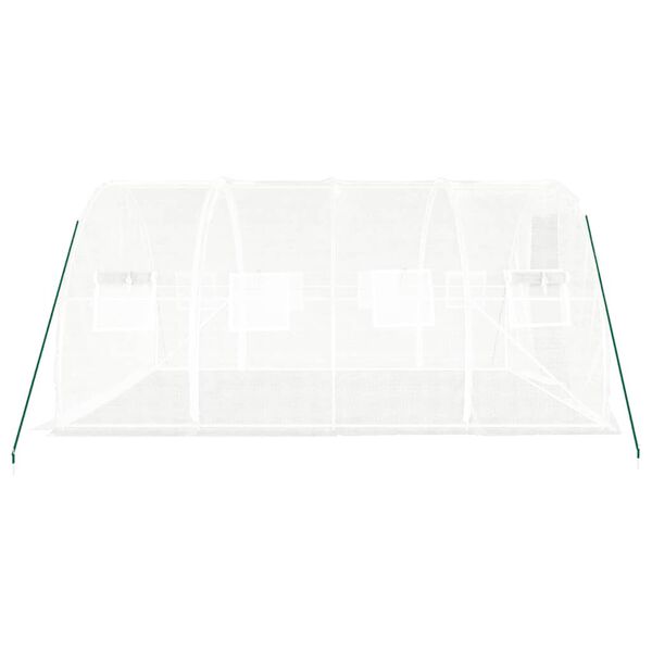 vidaXL Θερμοκήπιο Λευκό 12 μ² 4 x 3 x 2 μ. με Ατσάλινο Πλαίσιο