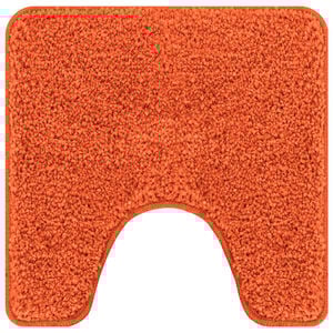 vidaXL Αντιολισθητικό Χαλάκι Μπάνιου με Κόψιμο για Τουαλέτα Πορτοκαλί