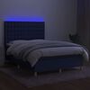 vidaXL &Kappa;&rho;&epsilon;&beta;ά&tau;&iota; Boxspring &mu;&epsilon; &Sigma;&tau;&rho;ώ&mu;&alpha; & LED &Mu;&pi;&lambda;&epsilon; 140x190 &epsilon;&kappa;. &Upsilon;&phi;&alpha;&sigma;&mu;ά&tau;&iota;&nu;&omicron;