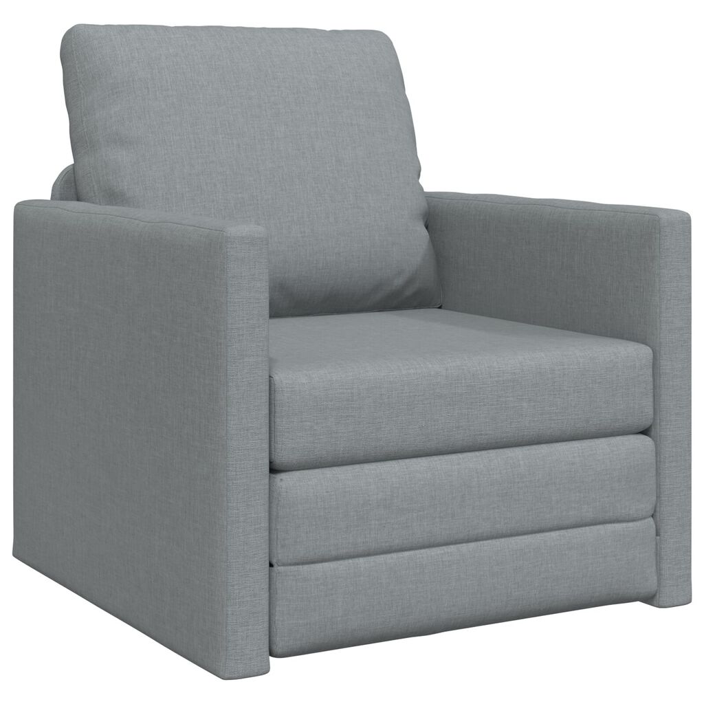 vidaXL Καναπές-Κρεβάτι Δαπέδου 2 σε 1 Αν. Γκρι 112x174x55 εκ. Ύφασμα