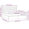 vidaXL &Kappa;&rho;&epsilon;&beta;ά&tau;&iota; Boxspring &mu;&epsilon; &Sigma;&tau;&rho;ώ&mu;&alpha; & LED &Alpha;&nu;.&Gamma;&kappa;&rho;&iota; 160x200&epsilon;&kappa;. &Upsilon;&phi;&alpha;&sigma;&mu;ά&tau;&iota;&nu;&omicron;