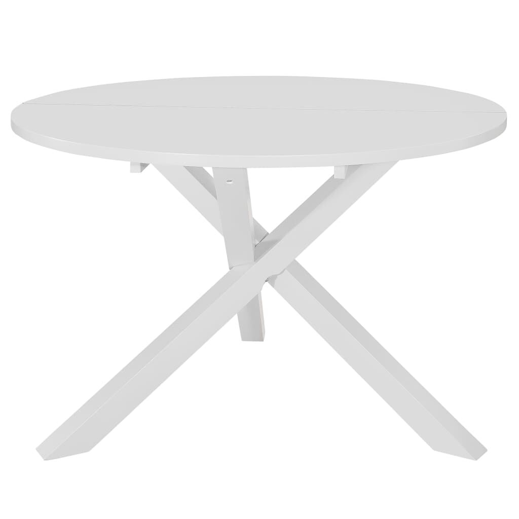 vidaXL Τραπεζαρία Λευκή 120 x 75 εκ. από MDF
