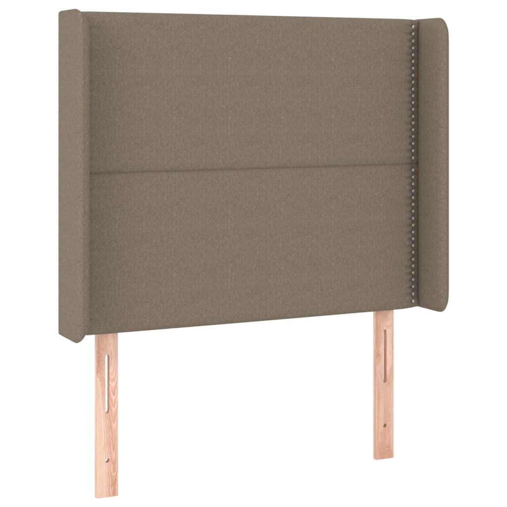 vidaXL Κεφαλάρι Κρεβατιού LED Taupe 83x16x118/128εκ. Υφασμάτινο