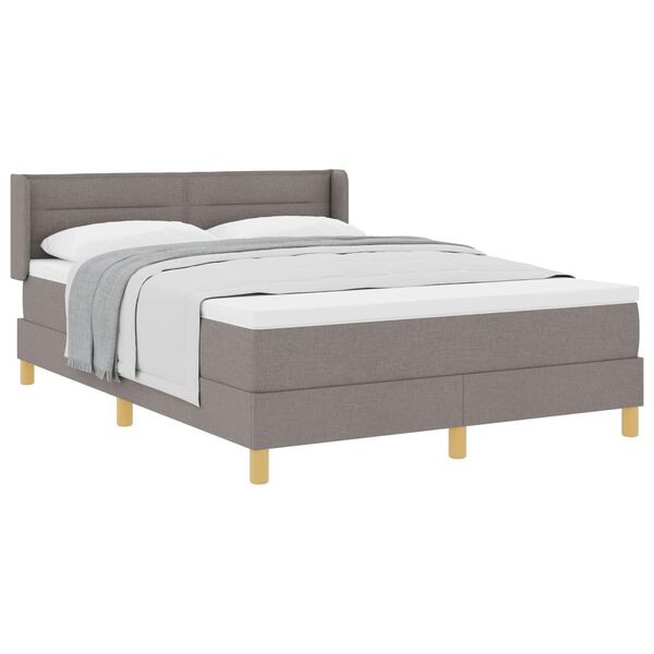 vidaXL &Kappa;&rho;&epsilon;&beta;ά&tau;&iota; &mu;&epsilon; &Epsilon;&lambda;&alpha;&tau;ή&rho;&iota;&alpha; &mu;&epsilon; &sigma;&tau;&rho;ώ&mu;&alpha; Taupe 140 x 190 cm ύ&phi;&alpha;&sigma;&mu;&alpha;