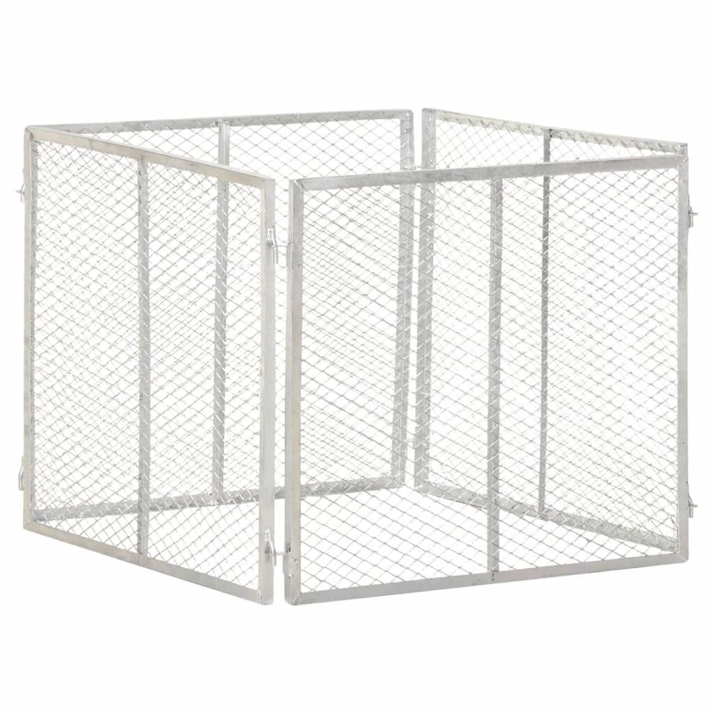 vidaXL Κομποστοποιητής Κήπου 85 x 85 x 70 εκ. Γαλβανισμένος Σίδηρος