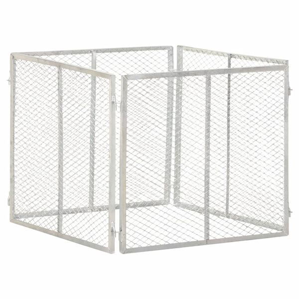 vidaXL Κομποστοποιητής Κήπου 85 x 85 x 70 εκ. Γαλβανισμένος Σίδηρος
