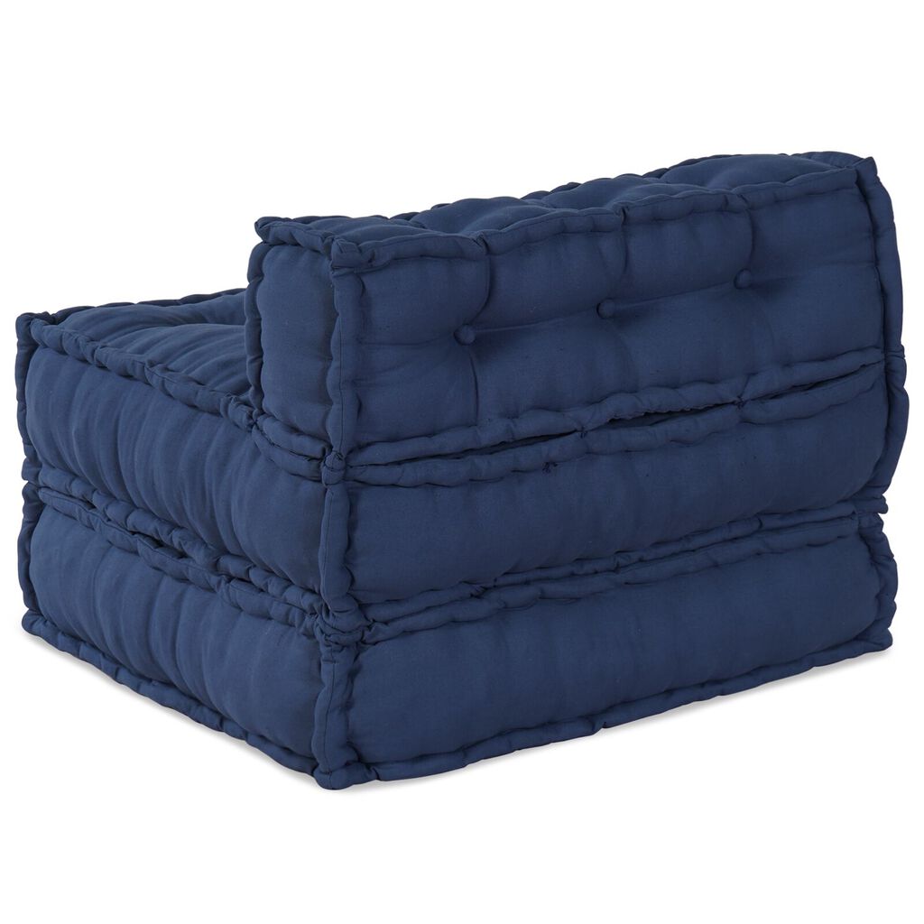 vidaXL Μοντέρνος Πουφ Indigo 70x70x54 Υφασμάτινος