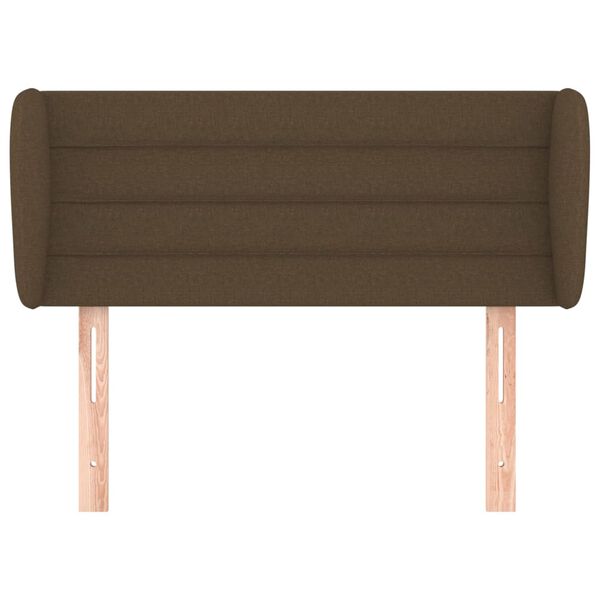 vidaXL Κεφαλάρι με Πτερύγια Σκούρο Καφέ 93x23x78/88 εκ. Υφασμάτινο