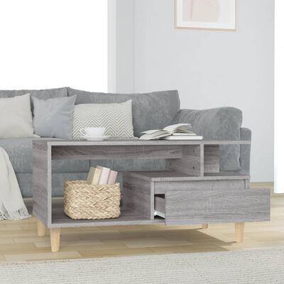 vidaXL Τραπεζάκι Σαλονιού Γκρι Sonoma 90x49x45 εκ.Επεξεργασμένο Ξύλο