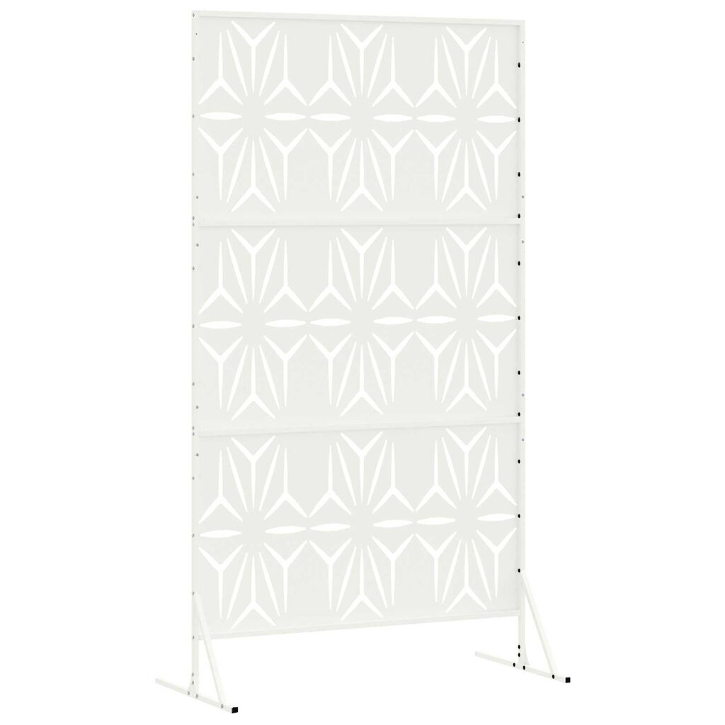 vidaXL Οθόνη Ιδιωτικότητας Λευκή 100x50x180 εκ. σε Ατσάλι