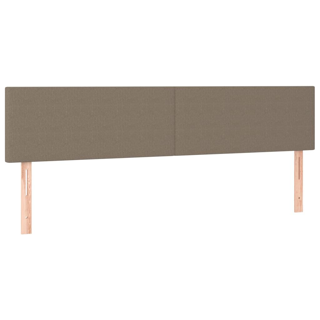 vidaXL Κρεβάτι Boxspring με Στρώμα Taupe 200x200 εκ. Υφασμάτινο