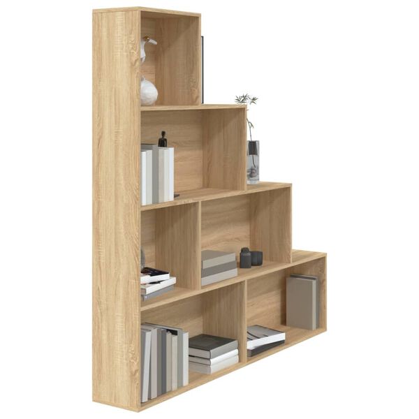 vidaXL Βιβλιοθήκη/Διαχωριστικό Sonoma Δρυς 155x24x160 εκ. Επεξ. Ξύλο