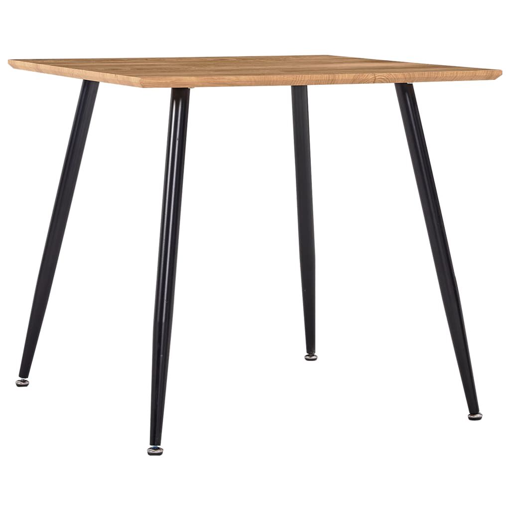 vidaXL Τραπεζαρία Χρώμα Δρυός / Μαύρη 80,5 x 80,5 x 73 εκ. από MDF