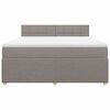 vidaXL &Kappa;&rho;&epsilon;&beta;ά&tau;&iota; Boxspring &mu;&epsilon; &Sigma;&tau;&rho;ώ&mu;&alpha; Taupe 180x200 &epsilon;&kappa;. &Upsilon;&phi;&alpha;&sigma;&mu;ά&tau;&iota;&nu;&omicron;